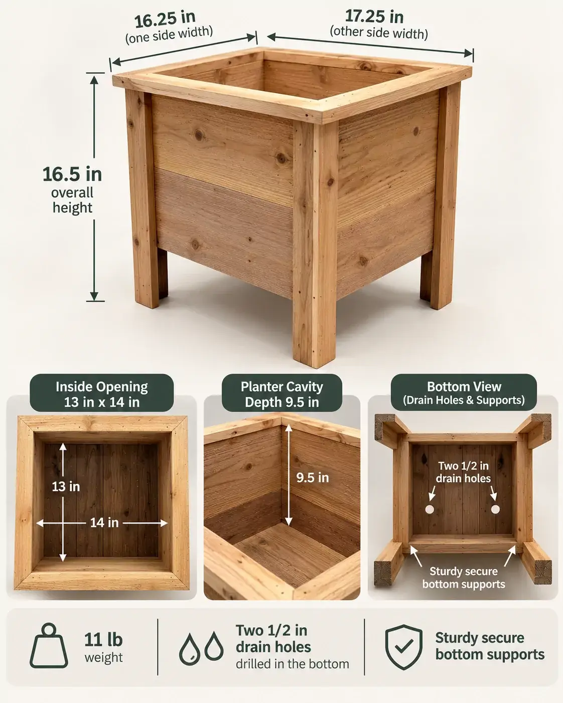Raised Cedar Porch Planter, photo 4