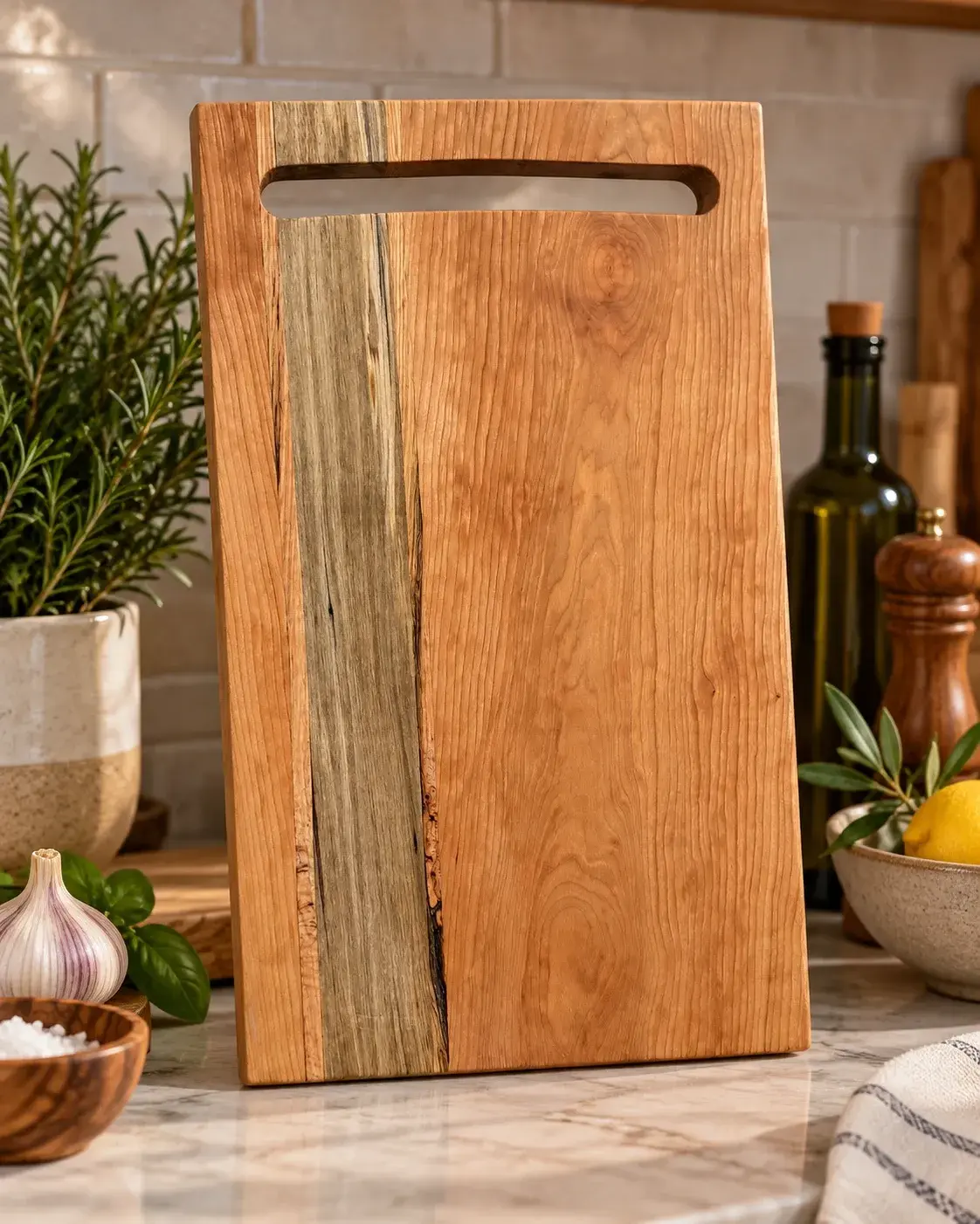 Cherry & Spalted Maple Cutting Board, photo 4