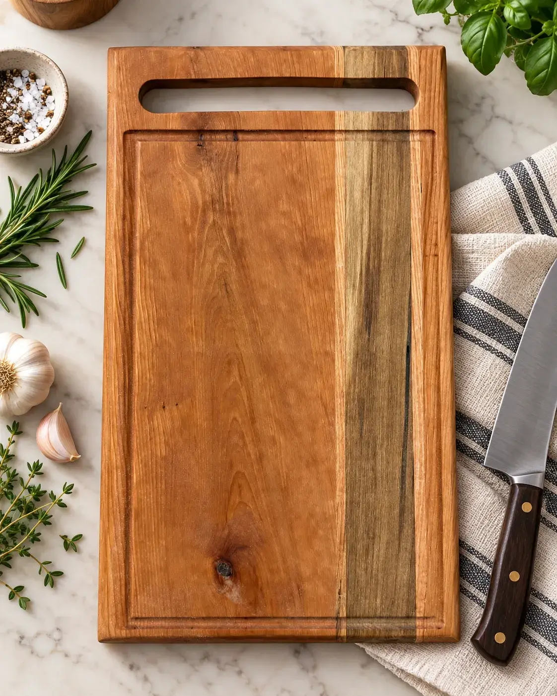 Cherry & Spalted Maple Cutting Board, photo 3