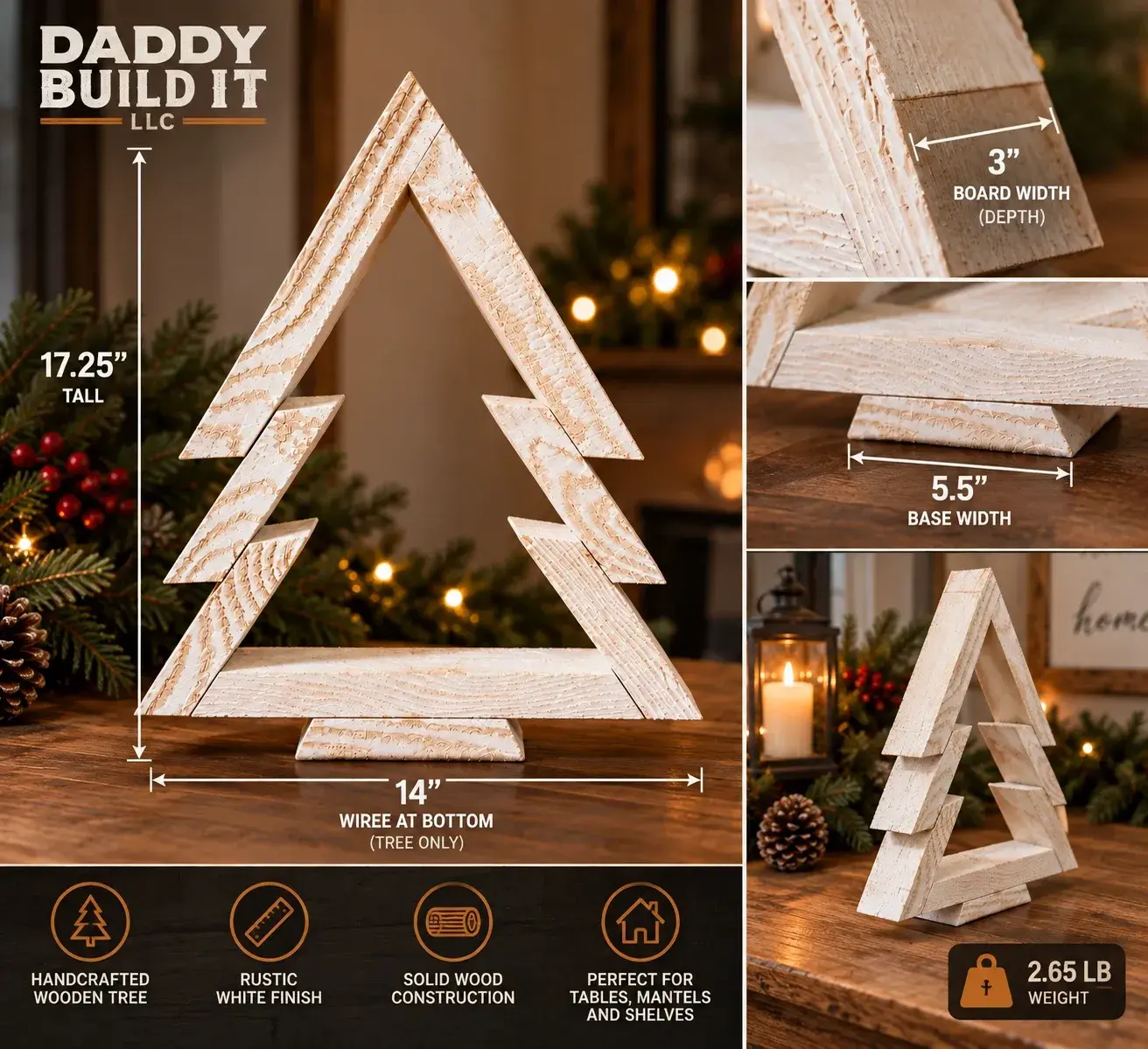 Rustic Wooden Christmas Tree, photo 5