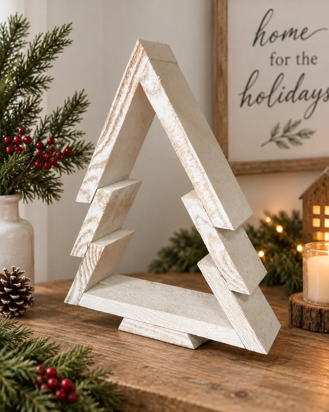 Rustic Wooden Christmas Tree