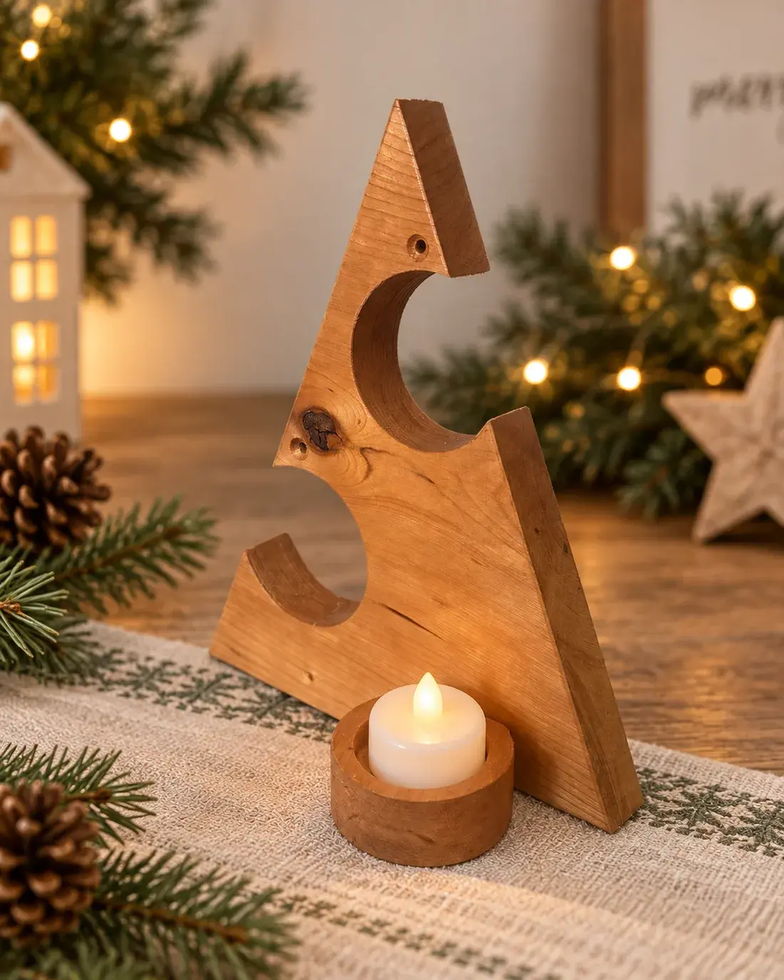 Tabletop Cherry Christmas Tree