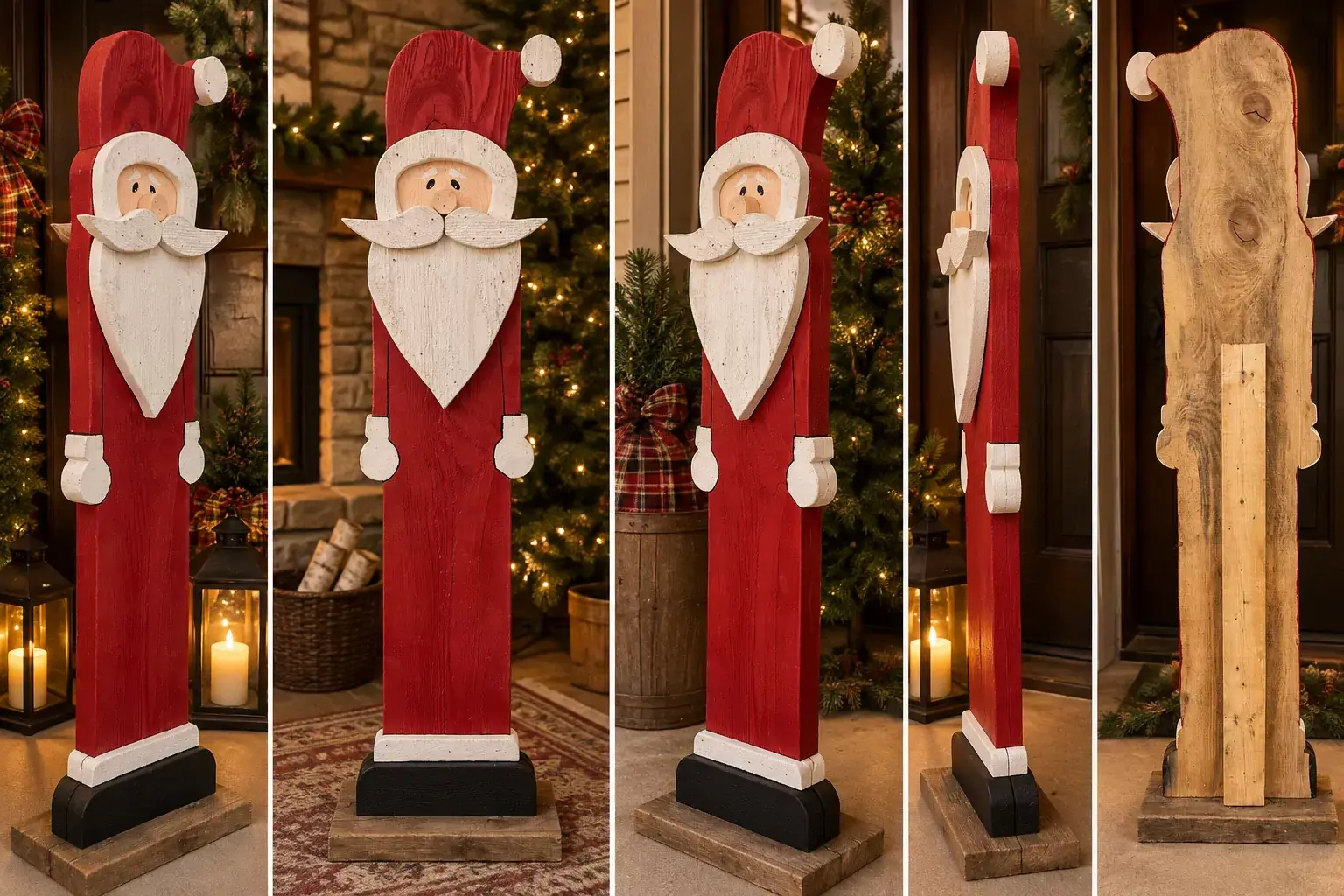 50" Handcrafted Wooden Santa, photo 4